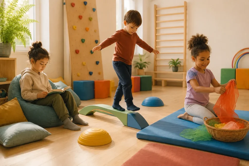 Salle de jeu lumineuse et éducative