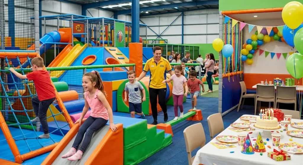 fête d'anniversaire au sein d'un établissement de loisirs sportifs