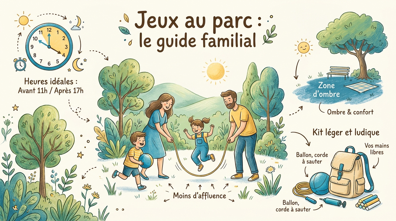 Enfants jouant au ballon dans un parc