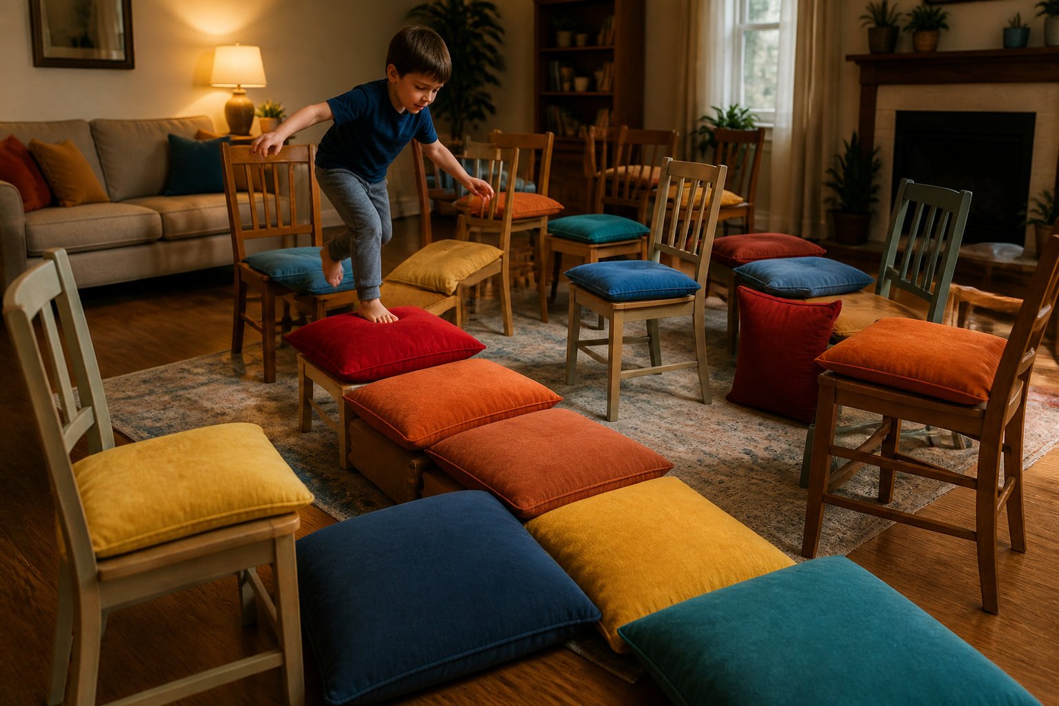 3 parcours de motricité à improviser dans votre salon