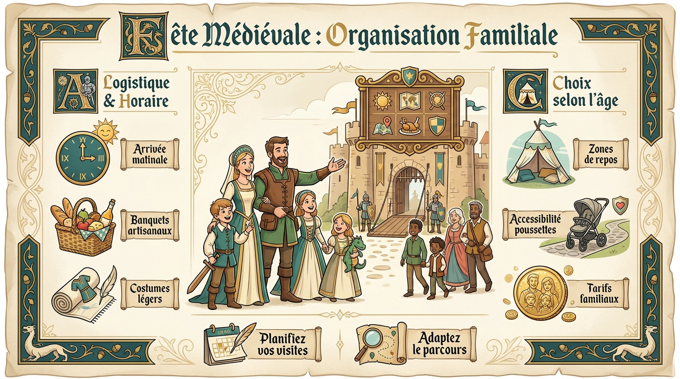 Infographie organisation fête médiévale