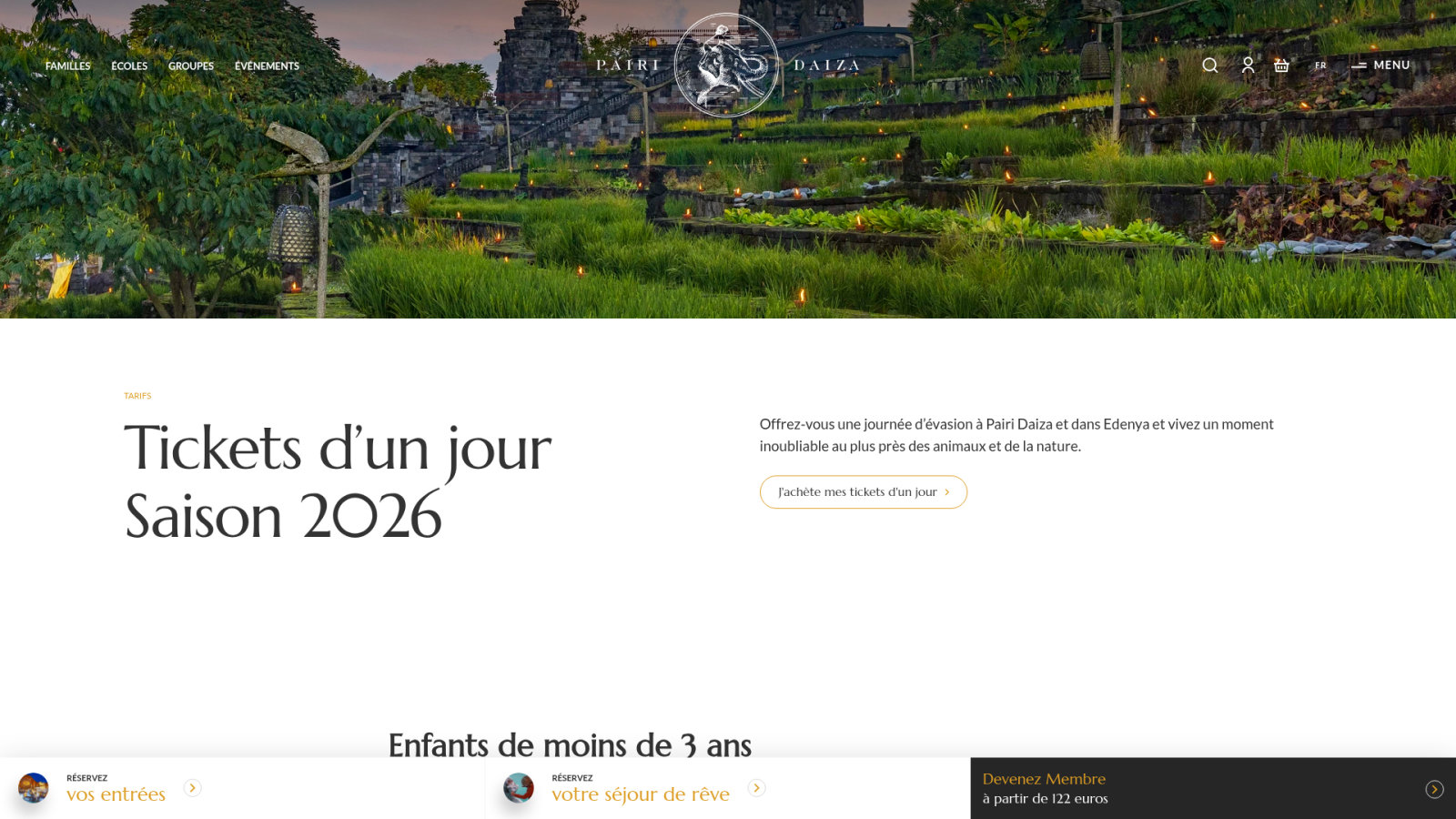 Budget Pairi Daiza : comprendre les tarifs et inclusions