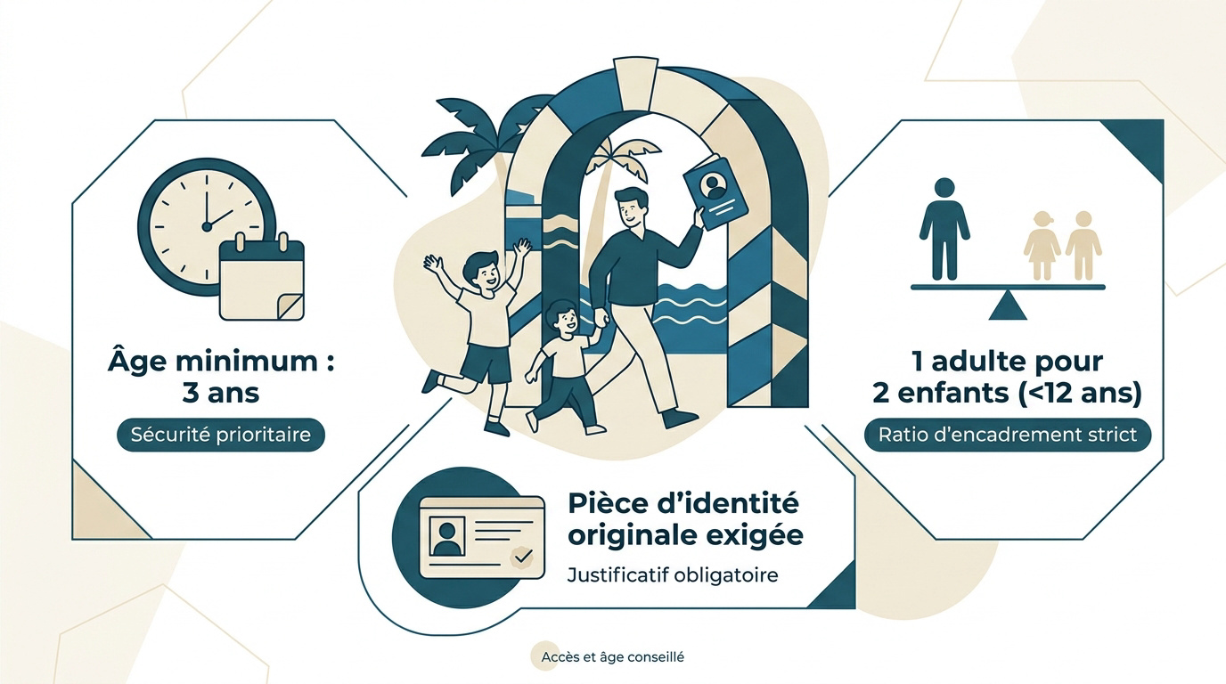 Consignes de sécurité et contrôle d'identité à l'entrée de l'Aquaboulevard Paris