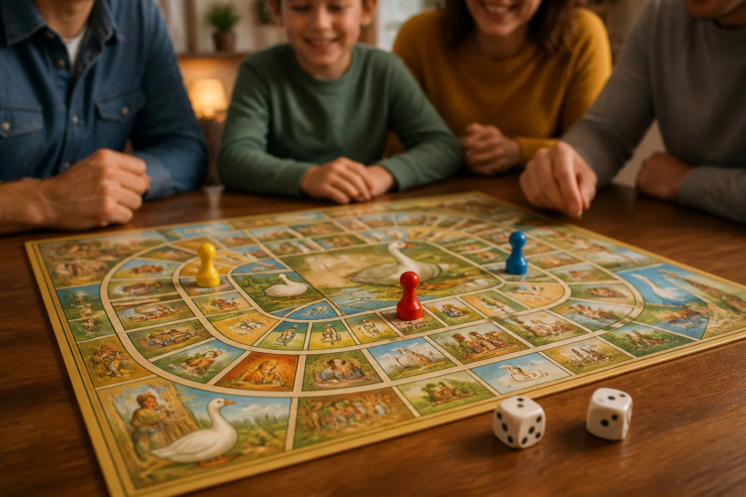 Jeu de loie une partie en famille