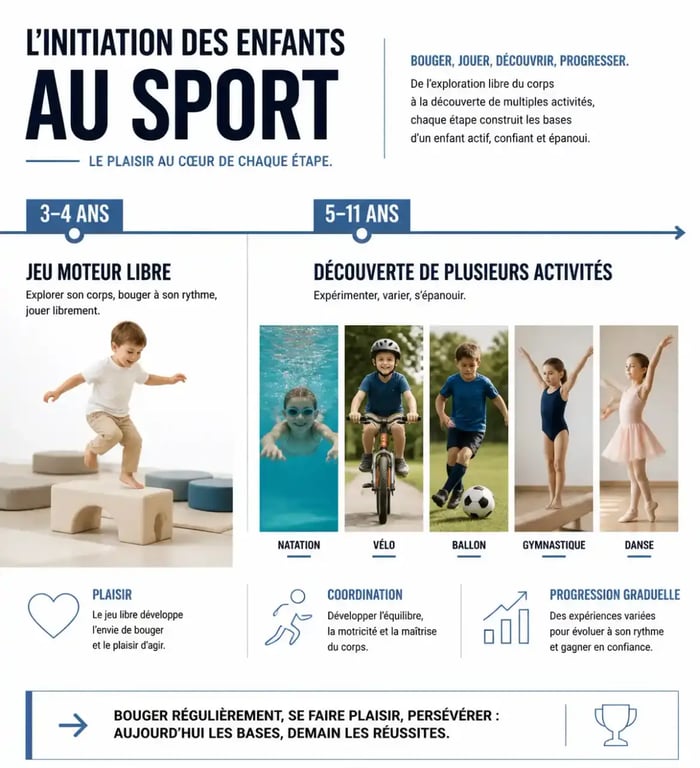 Comment initier ses enfants aux bienfaits d’une activité sportive régulière : frise des âges et activités adaptées