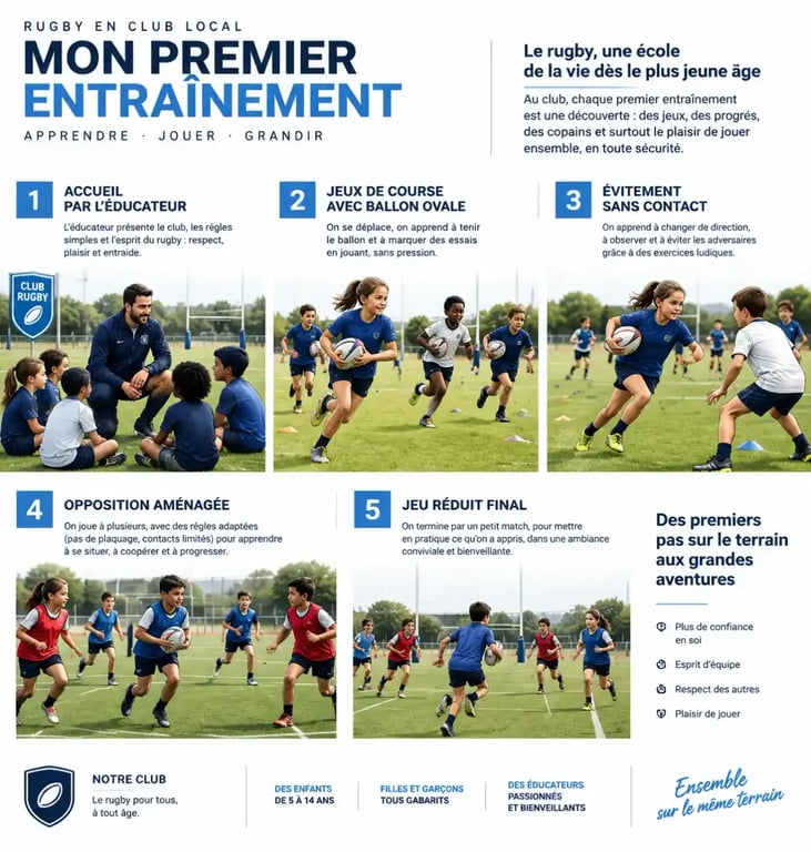 Comment initier ses enfants au rugby en club local : étapes d’un premier entraînement ludique et sécurisé