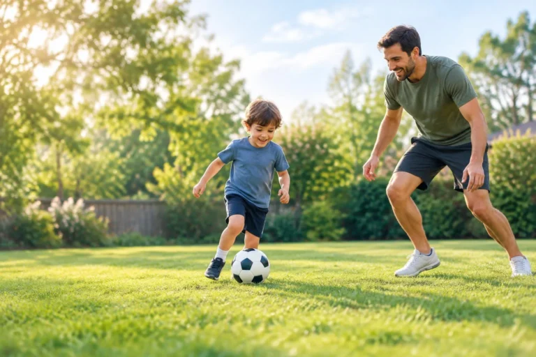 Ballon et jeux pour initier son enfant au football