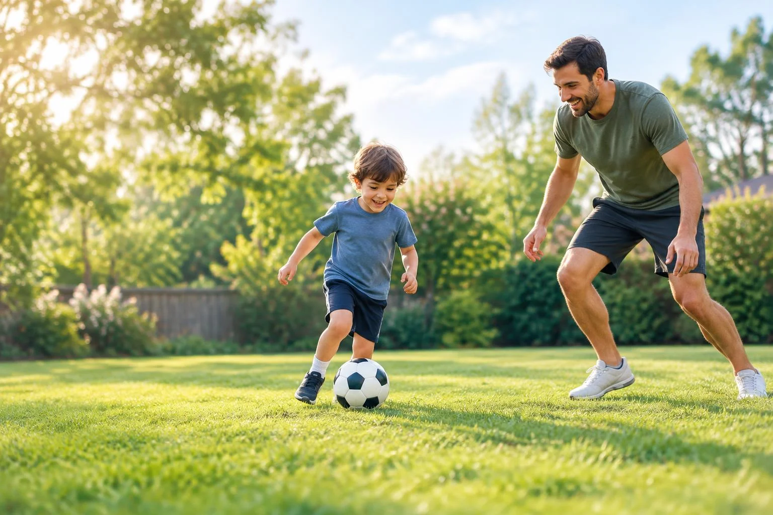 Ballon et jeux pour initier son enfant au football