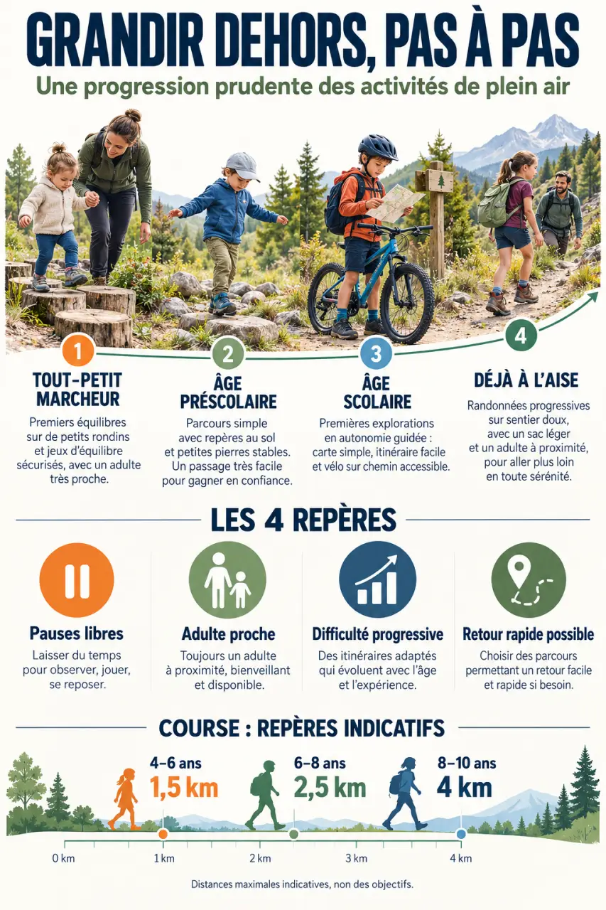 Initier ses enfants aux joies du sport et aventure en plein air selon l’âge et le niveau