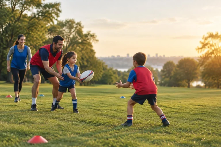 Rugby en famille : 3 jeux pour respecter et s’engager